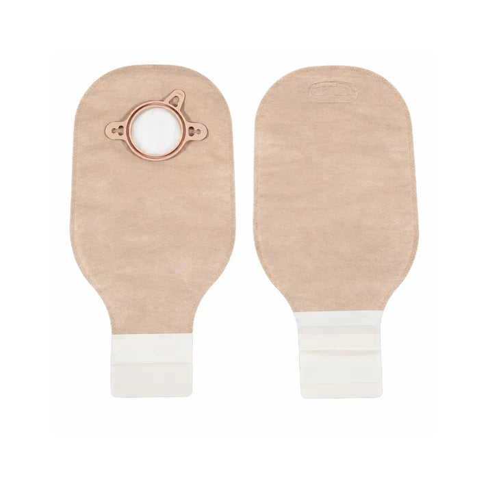 BOLSA COLOSTOMIA 18182 DE 2 PZAS NEW IMAGE CON FILTRO CON CIERRE ARO: 44mm FRENTE: BEIGE