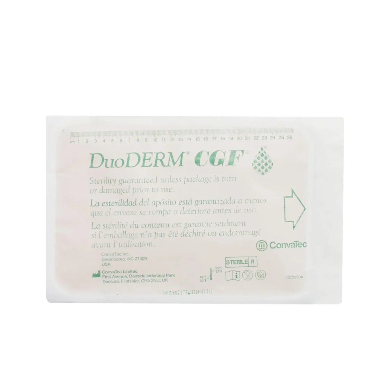 DUODERM CGF APÓSITO HIDROCOLOIDE SIN BORDES CONVACTEC