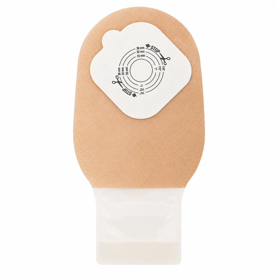 BOLSA COLOSTOMIA 3796 PEDIATRICA DE 1 PZA PLANA TRANSPARENTE SIN FILTRO REC:38mm POUCHKIDS
