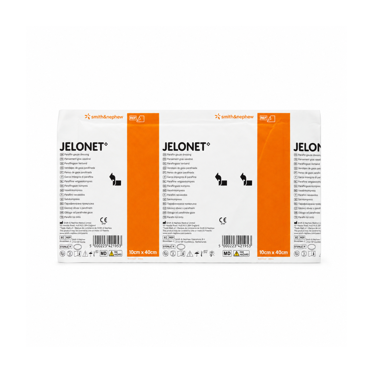 JELONET 10x40CM DE GASA PARAFINADA