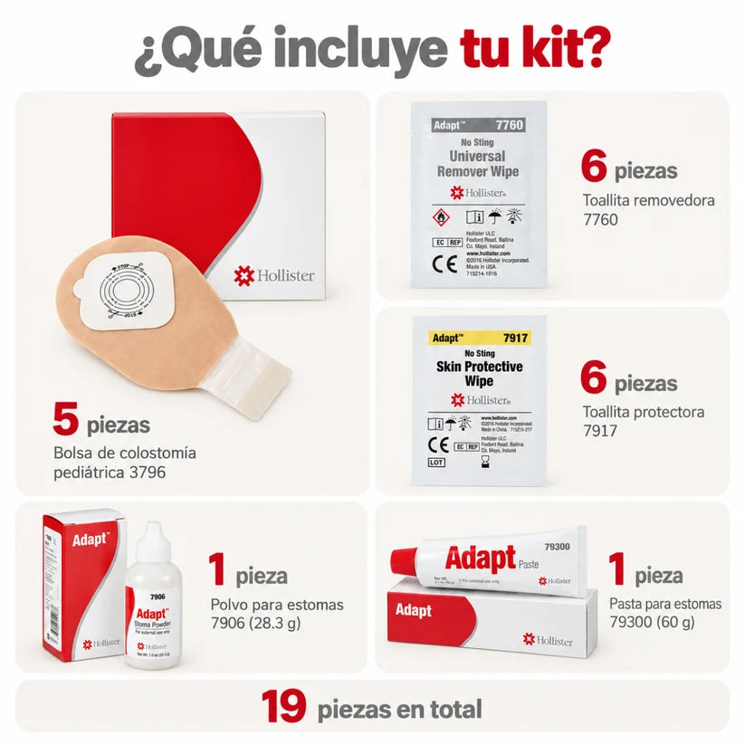 Kit Inicial Para Paciente Ostomizado Pediátrico