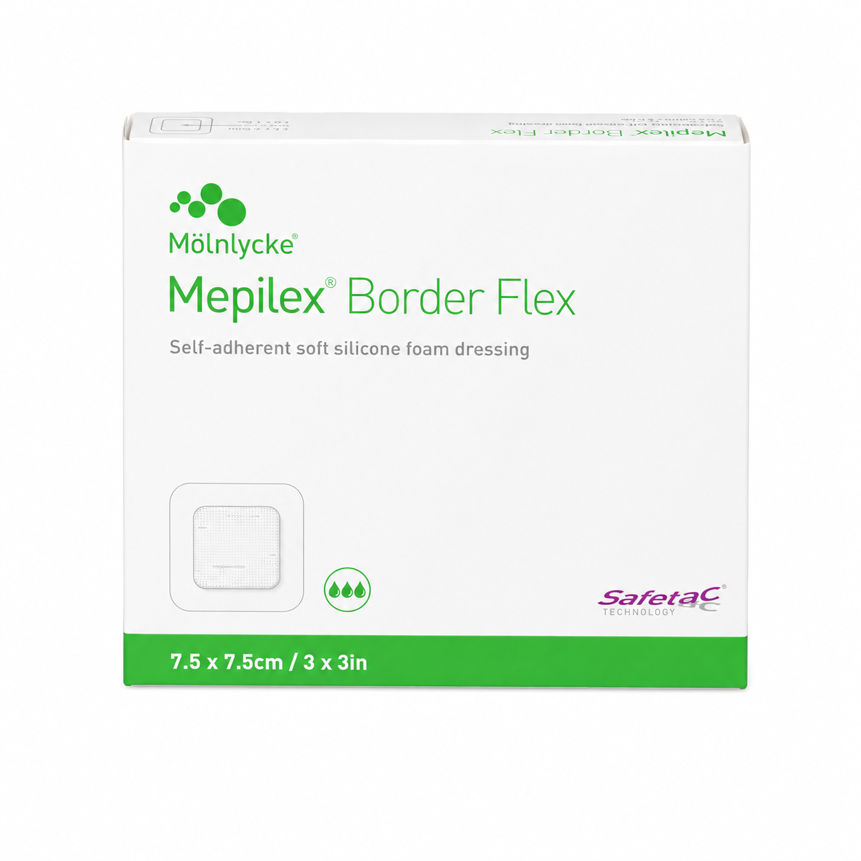 MEPILEX BORDER FLEX 7.5cm X 7.5cm